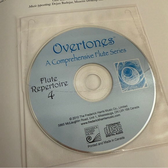 The Royal Conservatory RCM Flute Repertoire 4 OVERTONES Music Book with CD 2010 - Picture 10 of 13